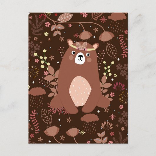 Schattige Beer Kalender Briefkaart 2025 (Voorkant)