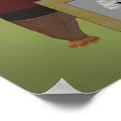 Schattige Beer Kinder Gepersonaliseerde Deurmuurfo Poster (Hoek)