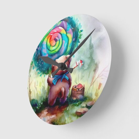 Schattige Beer kinderkamer klok (Hoek)