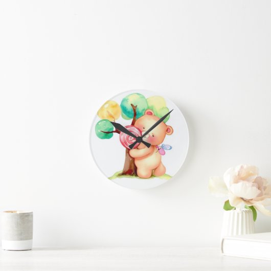 Schattige Beer kinderkamer klok (Huis)