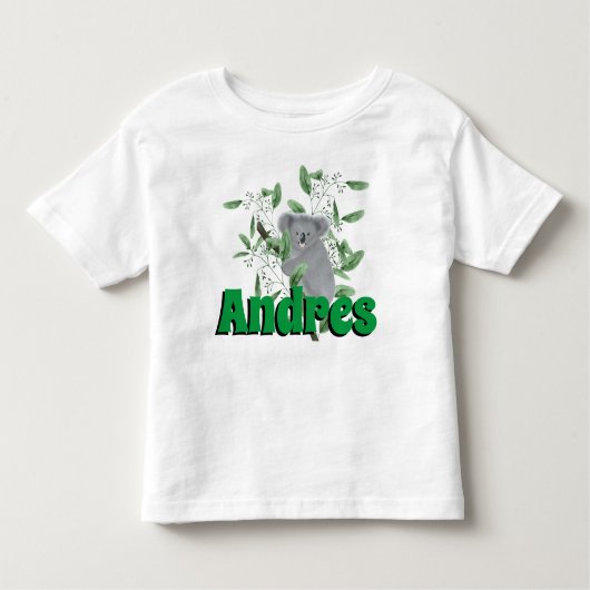 Schattige Beer Koala Klimaatboom met eucalyptusboo Kinder Shirts (Voorkant)