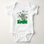 Schattige Beer Koala Klimaatboom met eucalyptusboo Romper (Voorkant)