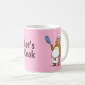 Schattige Beer Koken, Laten we koken Chefs cadeau Koffiemok (Voorkant rechts)