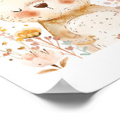 Schattige Beer kwekerij vrienden houden van dieren Poster (Hoek)