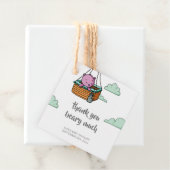 Schattige Beer Meisje Baby shower Dank u Bedankjes Labels (In situ)