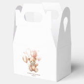 Schattige Beer met ballonnen | Baby Pink Bedankdoosjes (Geopend)