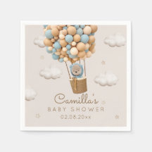 Schattige Beer met ballonnen jongen Baby shower
