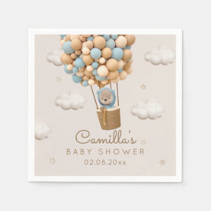Schattige Beer met ballonnen jongen Baby shower Servet