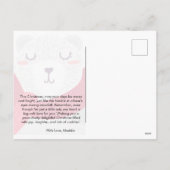 Schattige Beer met bericht van kind Feestdagenkaart (Achterkant)