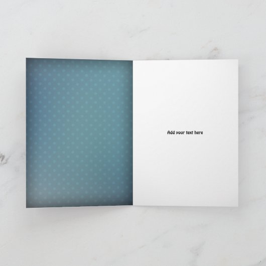 Schattige Beer met boom Feestdagen Kaart (Binnen)