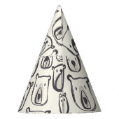 Schattige beer, met de hand getekend naadloos patr feesthoedjes (Achterkant)