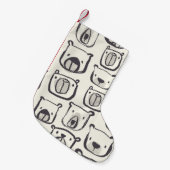 Schattige beer, met de hand getekend naadloos patr kleine kerstsok (Voorkant (Hangend))