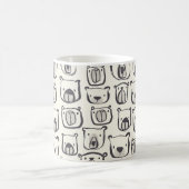 Schattige beer, met de hand getekend naadloos patr koffiemok (Center)