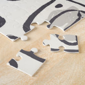 Schattige beer, met de hand getekend naadloos patr legpuzzel (Zijkant)