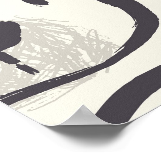 Schattige beer, met de hand getekend naadloos patr poster (Hoek)