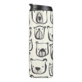 Schattige beer, met de hand getekend naadloos patr thermosbeker (Geroteerd rechts)