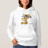 Schattige Beer met een feestelijke oogstschotel Hoodie (Voorkant)