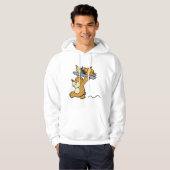 Schattige Beer met een feestelijke oogstschotel Hoodie (Voorkant volledig)