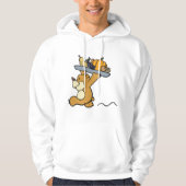Schattige Beer met een feestelijke oogstschotel Hoodie (Voorkant)