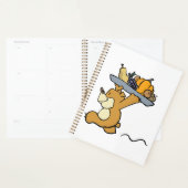 Schattige Beer met een feestelijke oogstschotel Planner (Display)