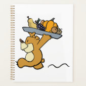 Schattige Beer met een feestelijke oogstschotel Planner (Voorkant)