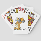 Schattige Beer met een feestelijke oogstschotel Pokerkaarten (Achterkant)
