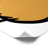 Schattige Beer met een feestelijke oogstschotel Poster (Hoek)