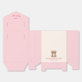 Schattige beer met een roze boog Favoriete Box Bedankdoosjes (Ongevouwen)