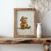 Schattige Beer met Honey Jar Illustratie Poster