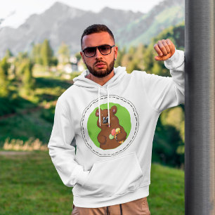 Schattige Beer met Ice Cream Cone Fun Animal Hoodie