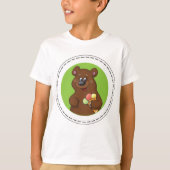 Schattige Beer met Ice Cream Cone Fun Animal T-shirt (Voorkant)
