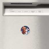 Schattige beer met konijn magneet (Insitu (Vaatwasser))