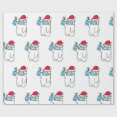 SCHATTIGE BEER MET MASKER- EN ONTSMETTINGSPAPIER CADEAUPAPIER (Vlak)