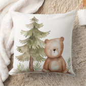 Schattige Beer met Pine Tree Kussen, Woodland Anim Kussen (Deken)