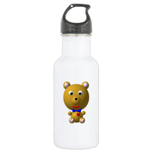 Schattige Beer met Vlinderdas Waterfles