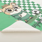 Schattige Beer met Voetbal Sherpa Deken (3/4)
