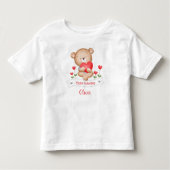 Schattige Beer Mister Valentijn Boy Gepersonalisee Kinder Shirts (Voorkant)