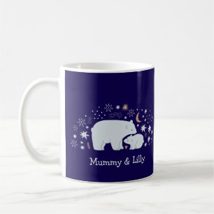 Schattige Beer Mom & Baby, Gepersonaliseerde Match Koffiemok