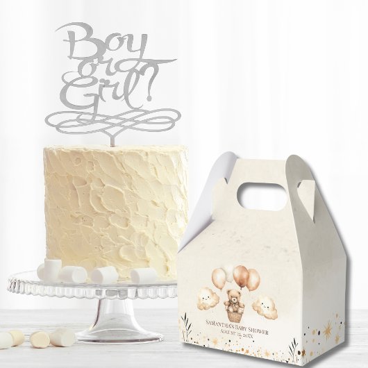 Schattige Beer Neutraal Baby shower Bedankdoosjes