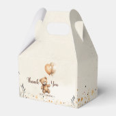 Schattige Beer Neutraal Baby shower Bedankdoosjes (Achterkant)