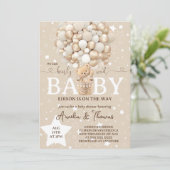 Schattige Beer Neutraal Baby shower Kaart (Staand voorkant)