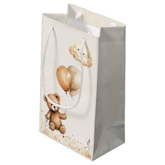 Schattige Beer Neutraal Baby shower Klein Cadeauzakje (Achterkant Gekanteld)