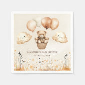 Schattige Beer Neutraal Baby shower Servet (Voorkant)