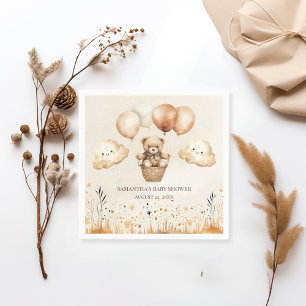 Schattige Beer Neutraal Baby shower Servet