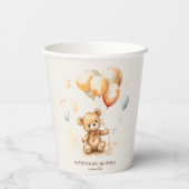 Schattige Beer neutraal Papieren Bekers (Achterkant)