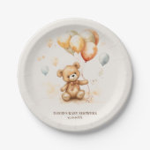 Schattige Beer neutraal Papieren Bordje (Voorkant)