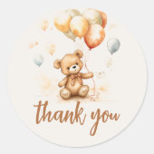 Schattige Beer neutraal Ronde Sticker (Voorkant)