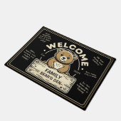 Schattige Beer Ontwerp voor Gezellig Huis, aanpasb Deurmat (Schuin)