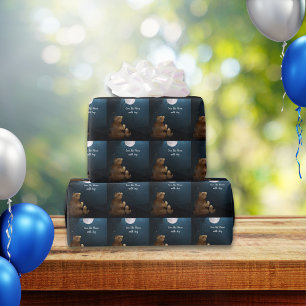 Schattige Beer over de maan Cadeaupapier