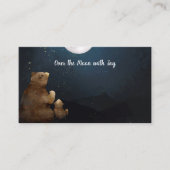 Schattige Beer over de maandisplaydouche Informatiekaartje (Voorkant)